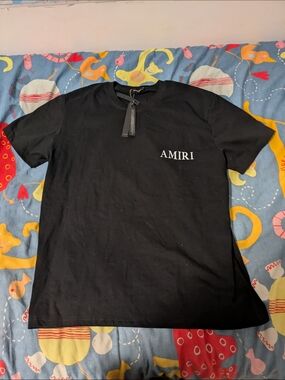AMIRI Black Cherub Angel T-Shirt Graphic Logo - Size L - NWT